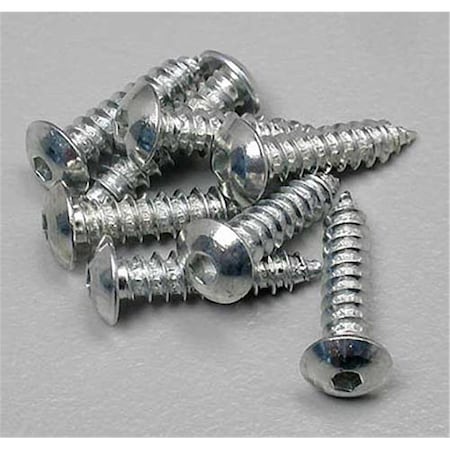 Dubro Products 4 x 0.5 in. Button Head Sheet Metal Screws, 8PK DUB527